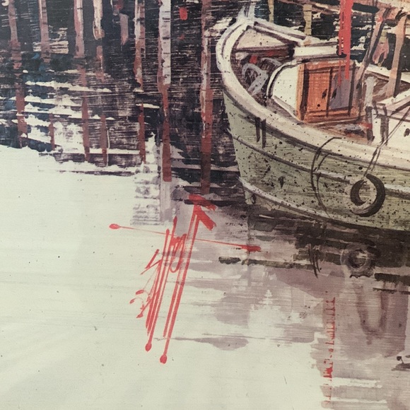 Artwork mid century ink & watercolor - Picture 2 of 3